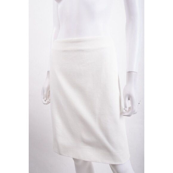 Akris Punto Womens Straight Skirt Stretch Sz 16 White Viscose NWT Lined - Picture 3 of 7